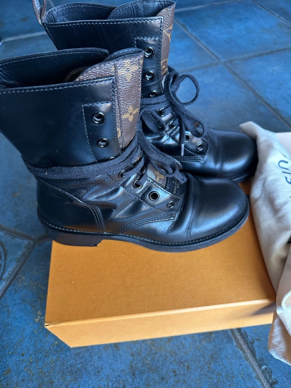 Louis Vuitton Black Combat Boots - Picture 2 of 5